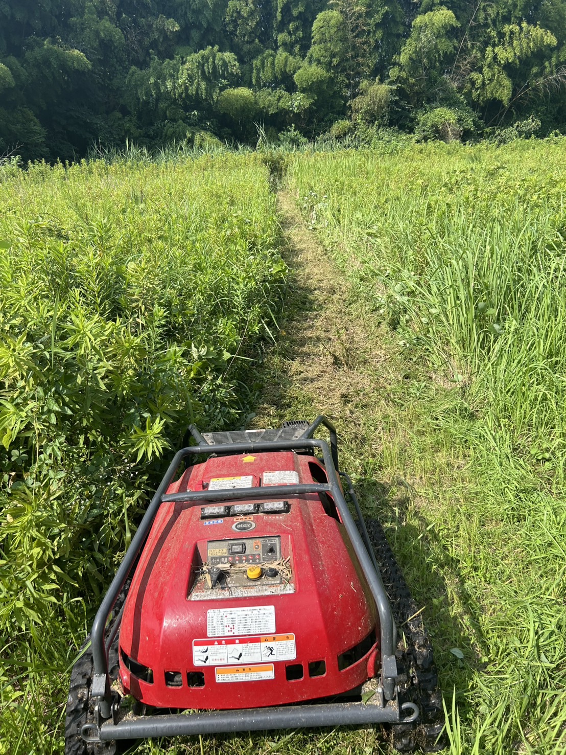 草刈り機での整備